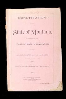 1889 Constitution of the State of Montana