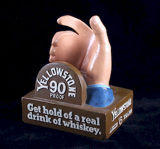 Yellowstone Whiskey Figural Barback Bottle Display