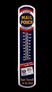 Mail Pouch Chewing Tobacco Advertising Thermometer