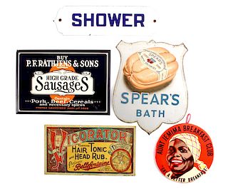 Collection Of Chromolithograph Advertising Signs