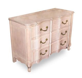 A Louis XV Provincial Style Chest of Drawers, Bodart, Height 34 1/2 x width 46 3/4 x depth 21 inches.