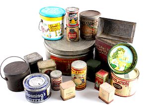 Collection Of Early Baking Product Tins