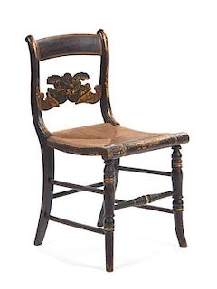 A Hitchcock Style Side Chair, Height 31 3/4 inches.