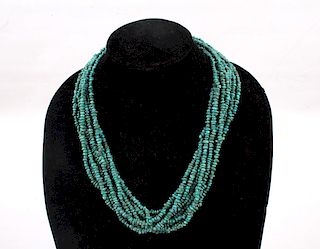 Navajo Chipped Turquoise Necklace