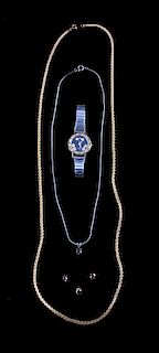 Ladies Black Hills Gold Watch; Costume Jewelry