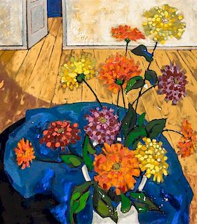 Artist Unknown, (20th century), Still Life with Vase of Flowers