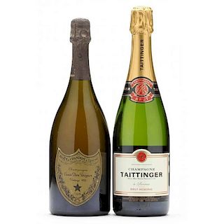1985 Moet & Chandon & NV Taittinger Champagne