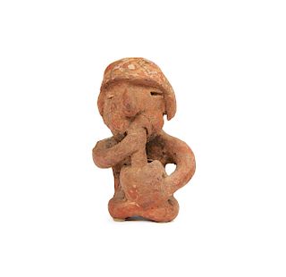 Nayarit, West Mexico, Seated Figure, circa 200 BCE-250 CE