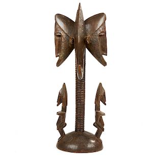 West African Carved Wood / Metal Object 