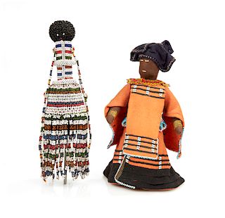 Pedi, Sotho South Africa Ntwana Beaded Doll & Xhosa Doll