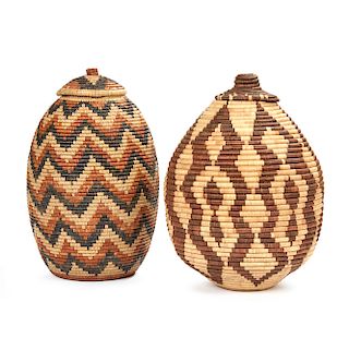 Two Zulu, South Africa "Ukhama" Baskets 