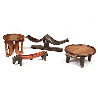 Gurage, Ethiopia Table, Animal Shaped Headrest, Double Luba Headrest, Kenya Stool