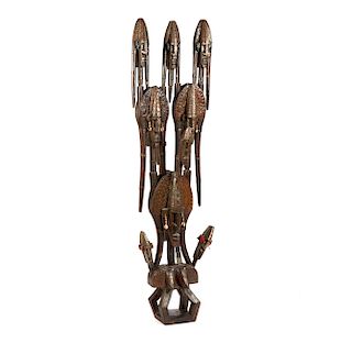 Bambara Marionette Figural Base with Dance Wands