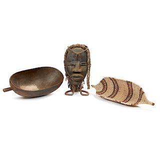 Ethiopia, Woven Basket, African Bowl, Dan Mask