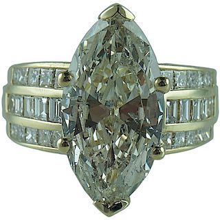 Approx. 7.72 TCW Marquise Engagement Ring.