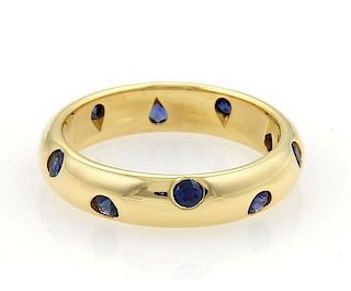 Tiffany & Co. Etoile Sapphire 18k Gold Dome Ring