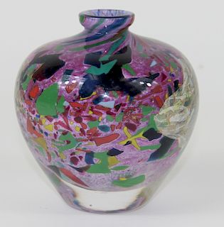 Jean-Claude Novaro; Studio Art Glass Vase.