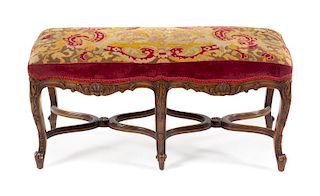 A Louis XV Provincial Style Window Seat Width 39 inches.