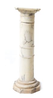 A Continental Marble Pedestal Height 38 3/4 inches.