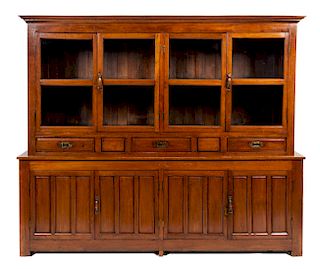 An American Oak Bookcase Height 72 1/2 inches.