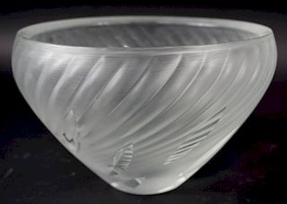 Lalique France "Borea" Crystal Center Bowl
