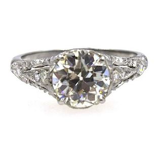2.41TCW Diamond Art Deco Engagement Ring