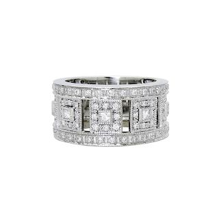 Charriol 18K White Gold Diamond ring size 6.5
