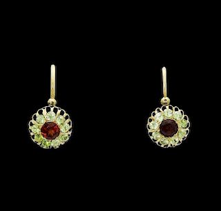 Antique Russian Faberge Michael Perchin Gold Earrings