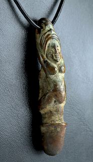12th C. Vietnamese Bronze Phallic Amulet