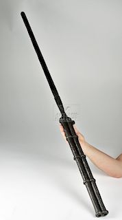 17th C. Chinese Iron / Wood Hand Twin-Barrel Cannon
