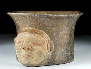 Rare Chavin Pottery Olla - Shaman Face