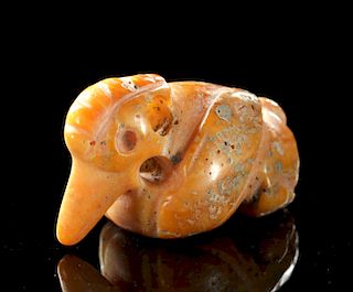 Moche Spondylus Shell Carving - Avian Form