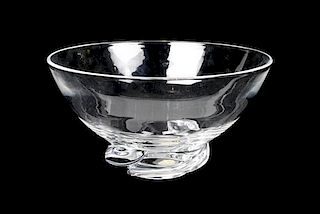 A Steuben Glass Bowl, Diameter 7 inches.