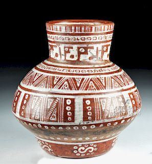 Beautiful Michoacan Pottery Olla - Geometric Motifs