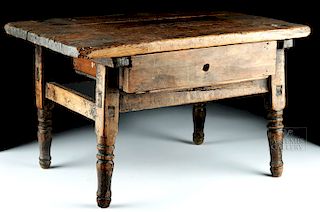 18th C. Spanish Colonial Wood Writing Desk, Child's
