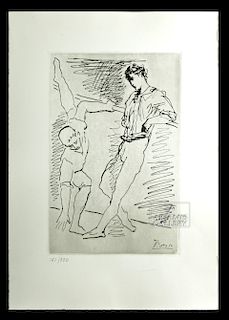 Picasso - Original Lithograph of Ballet Practice - 1940