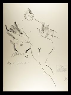 Signed Nakian Lithograph - Europa and the Bull - 1960s
