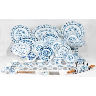 Blue Onion Porcelain Including Meissen
