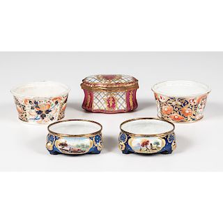 French Porcelain and Battersea Salts