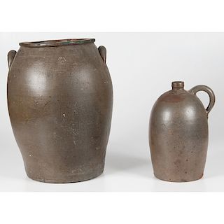 Two H. Melcher Stoneware Vessels