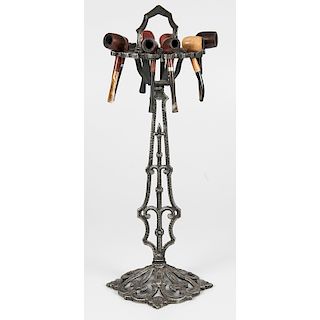 Metal Pipe Stand with Pipes