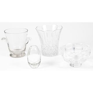 Four Crystal Vases Including  Orrefors