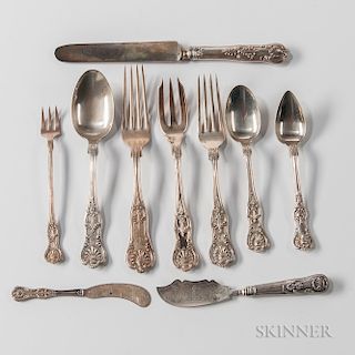 Assorted Group of "Kings" Pattern Sterling Silver Flatware