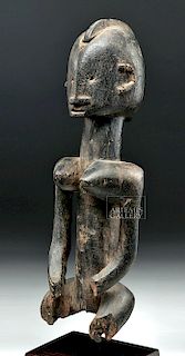 Late 19th C. African Dogon Wooden Seated Female Figure