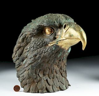 Early 20th C. Brass Bird Head - Eagle