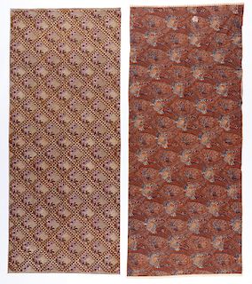 2 Old Batik Hip Wrappers, Early 20th C