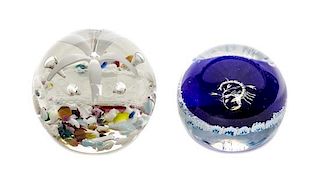 Two Glass Paperweights,