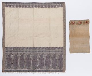 Antique Kashmir Textile Panel & Turkish Towel