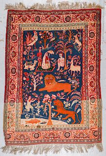 West Persian Pictorial Rug: 6'1'' x 4'7''