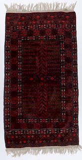 Semi-Antique Afghan Turkmen Rug: 3'10'' x 7'2''